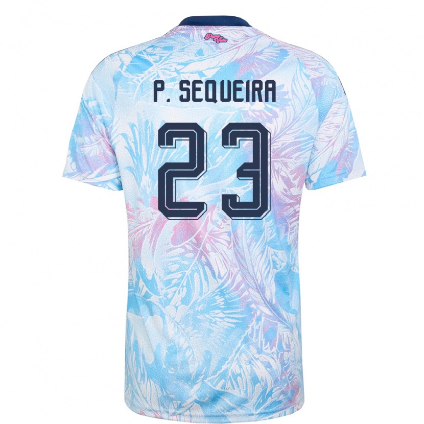 Danxen Niño Camiseta Costa Rica Patrick Sequeira #23 Azul Cielo Marino Rosa 2ª Equipación 26-28 La Camisa