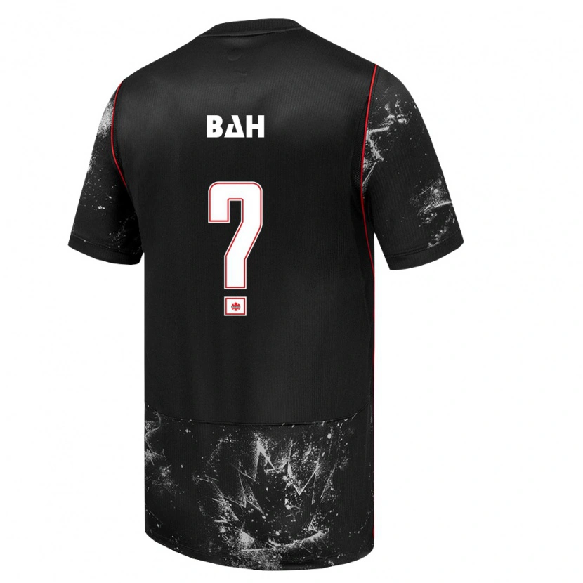 Danxen Niño Camiseta Canadá Elage Bah #0 Negro Blanco Rojo 2ª Equipación 26-28 La Camisa