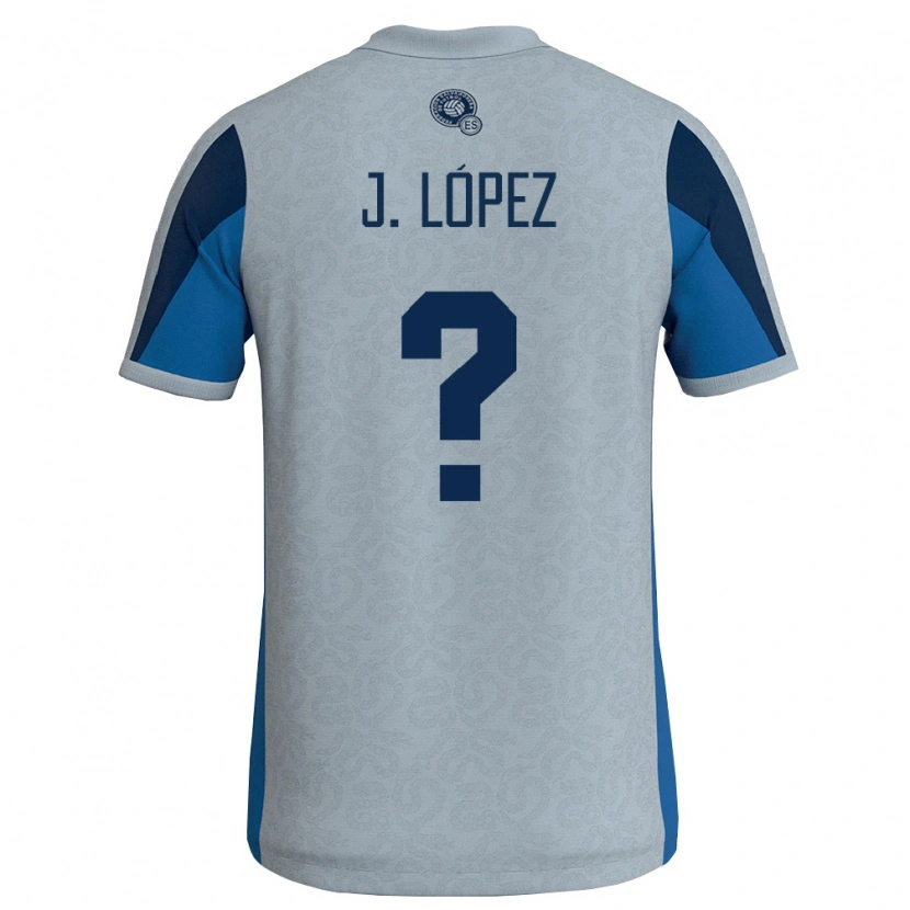 Danxen Niño Camiseta El Salvador Jonathan López #0 Blanco Azul Cielo 2ª Equipación 26-28 La Camisa