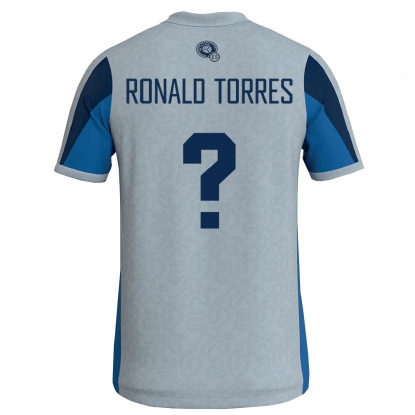 Danxen Niño Camiseta El Salvador Ronald Torres #0 Blanco Azul Cielo 2ª Equipación 26-28 La Camisa