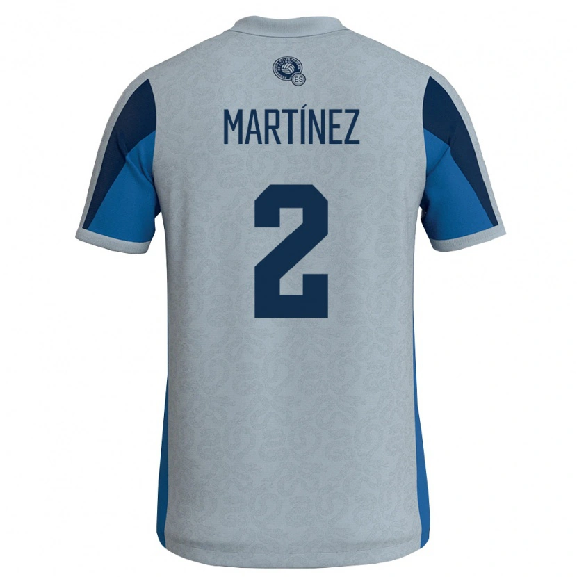 Danxen Niño Camiseta El Salvador Cristian Martínez #2 Blanco Azul Cielo 2ª Equipación 26-28 La Camisa