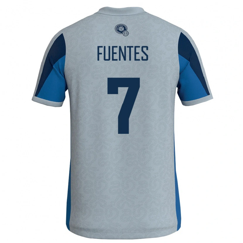 Danxen Niño Camiseta El Salvador Danielle Fuentes #7 Blanco Azul Cielo 2ª Equipación 26-28 La Camisa