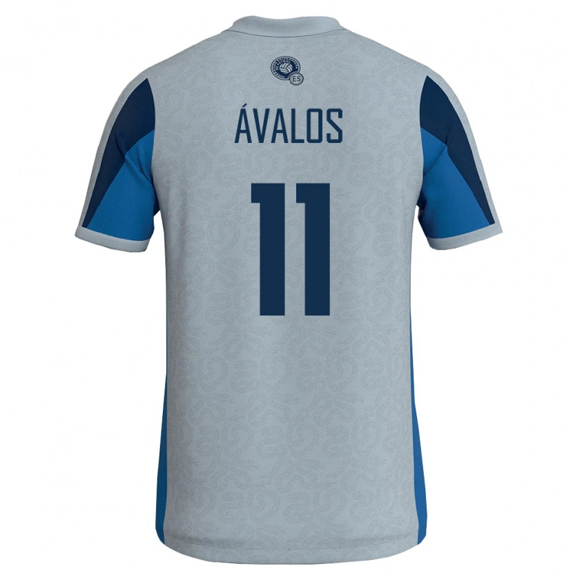 Danxen Niño Camiseta El Salvador Raúl Ávalos #11 Blanco Azul Cielo 2ª Equipación 26-28 La Camisa