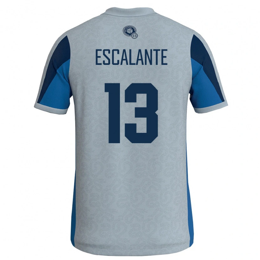 Danxen Niño Camiseta El Salvador Manrique Escalante #13 Blanco Azul Cielo 2ª Equipación 26-28 La Camisa