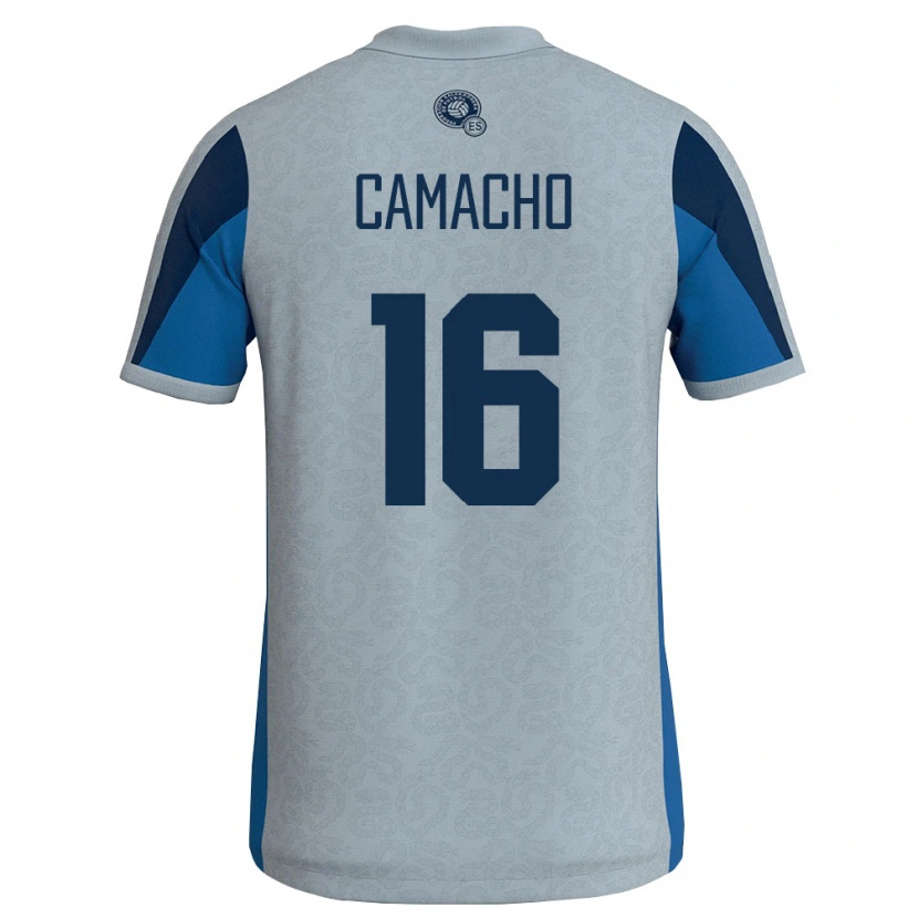 Danxen Niño Camiseta El Salvador Sebastián Camacho #16 Blanco Azul Cielo 2ª Equipación 26-28 La Camisa