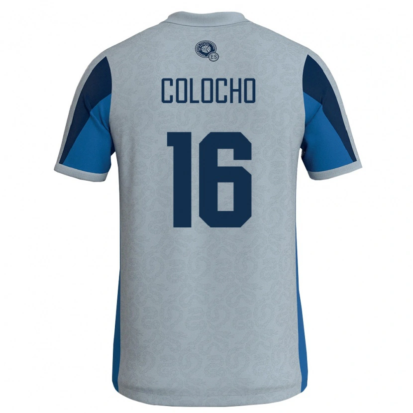 Danxen Niño Camiseta El Salvador Aiden Colocho #16 Blanco Azul Cielo 2ª Equipación 26-28 La Camisa