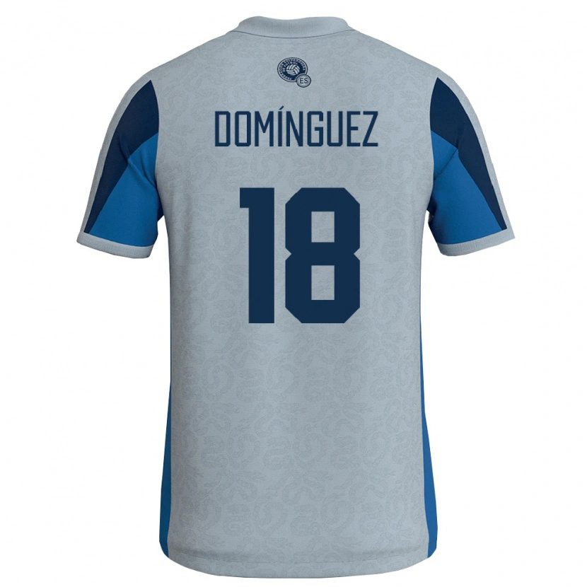 Danxen Niño Camiseta El Salvador Arturo Domínguez #18 Blanco Azul Cielo 2ª Equipación 26-28 La Camisa