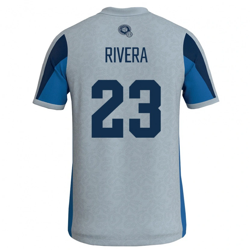 Danxen Niño Camiseta El Salvador Noel Rivera #23 Blanco Azul Cielo 2ª Equipación 26-28 La Camisa