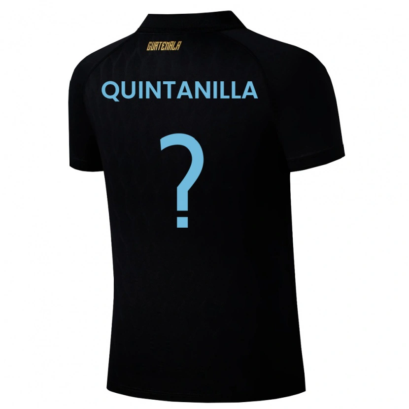 Danxen Niño Camiseta Guatemala Anayelli Quintanilla #0 Negro Azul Cielo Blanco 2ª Equipación 26-28 La Camisa