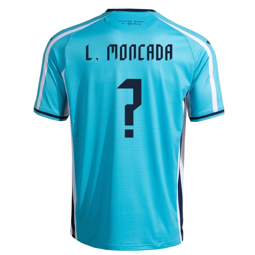 Danxen Niño Camiseta Honduras Linda Moncada #0 Azul Cielo Marino 2ª Equipación 26-28 La Camisa