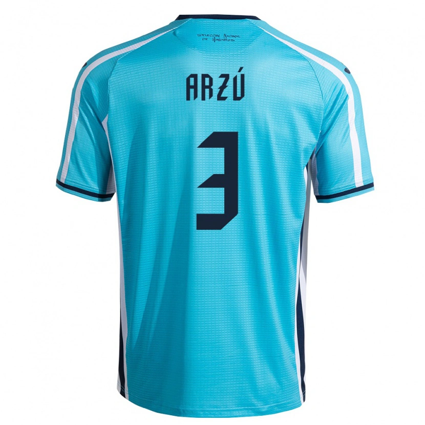 Danxen Niño Camiseta Honduras Denzel Arzú #3 Azul Cielo Marino 2ª Equipación 26-28 La Camisa