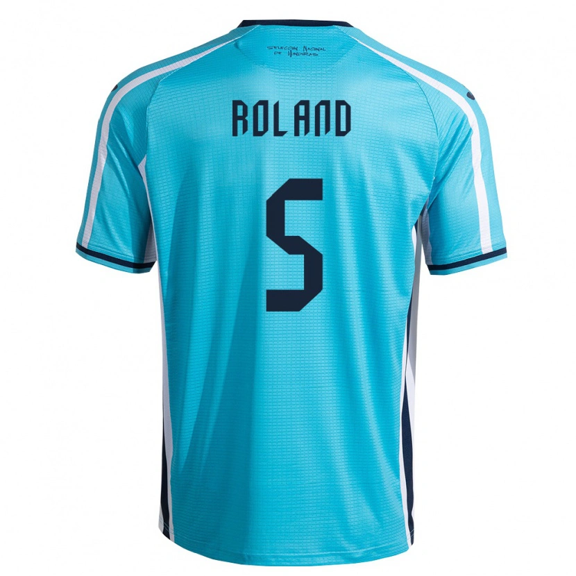 Danxen Niño Camiseta Honduras Daniel Roland #5 Azul Cielo Marino 2ª Equipación 26-28 La Camisa