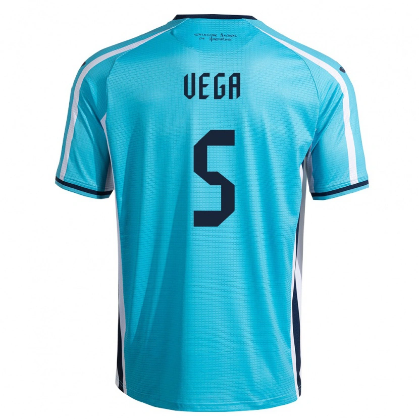 Danxen Niño Camiseta Honduras Luis Vega #5 Azul Cielo Marino 2ª Equipación 26-28 La Camisa