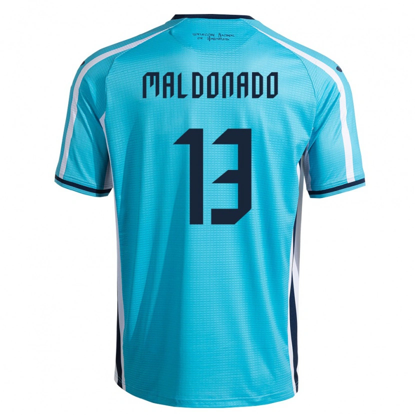 Danxen Niño Camiseta Honduras Edwin Maldonado #13 Azul Cielo Marino 2ª Equipación 26-28 La Camisa