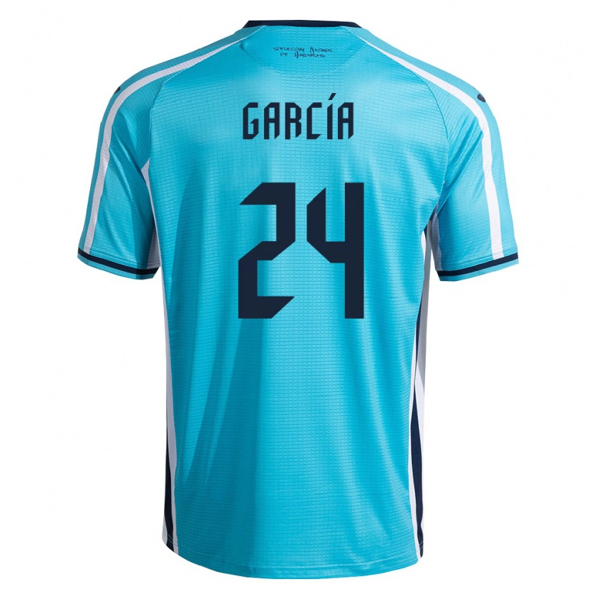 Danxen Niño Camiseta Honduras Raul García #24 Azul Cielo Marino 2ª Equipación 26-28 La Camisa