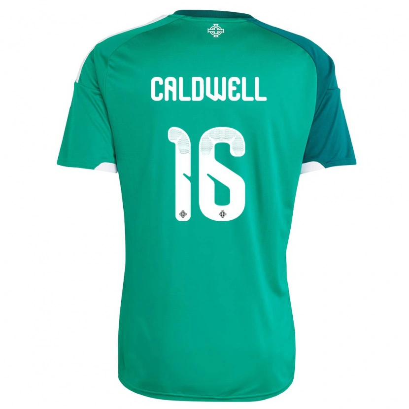 Danxen Hombre Camiseta Irlanda Del Norte Nadene Caldwell #16 Verde Blanco 1ª Equipación 26-28 La Camisa
