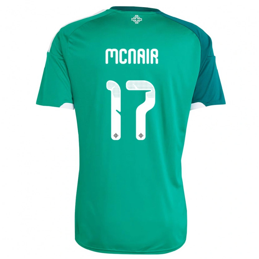 Danxen Hombre Camiseta Irlanda Del Norte Paddy Mcnair #17 Verde Blanco 1ª Equipación 26-28 La Camisa