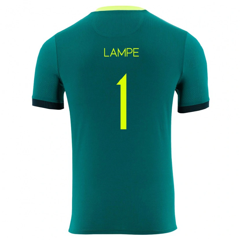 Danxen Hombre Camiseta Bolivia Carlos Lampe #1 Verde Amarillo Negro 1ª Equipación 26-28 La Camisa