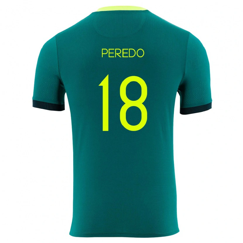 Danxen Hombre Camiseta Bolivia Gustavo Peredo #18 Verde Amarillo Negro 1ª Equipación 26-28 La Camisa