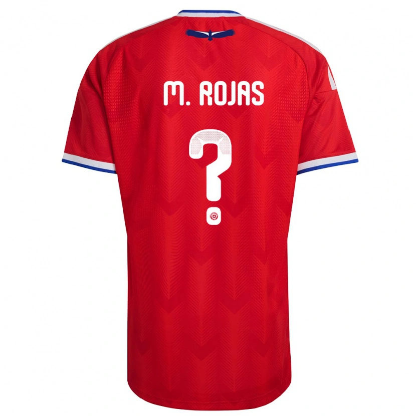 Danxen Hombre Camiseta Chile Maximiliano Rojas #0 Rojo Blanco Azul 1ª Equipación 26-28 La Camisa