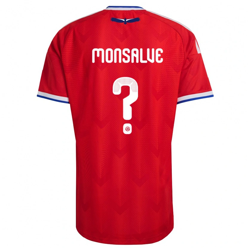 Danxen Hombre Camiseta Chile Gaspar Monsalve #0 Rojo Blanco Azul 1ª Equipación 26-28 La Camisa