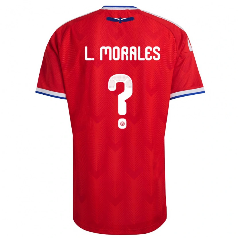 Danxen Hombre Camiseta Chile Lauryn Morales #0 Rojo Blanco Azul 1ª Equipación 26-28 La Camisa