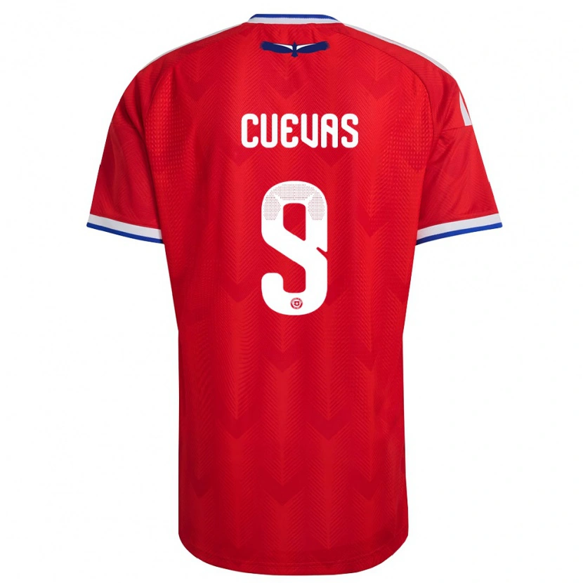 Danxen Hombre Camiseta Chile Yastin Cuevas #9 Rojo Blanco Azul 1ª Equipación 26-28 La Camisa