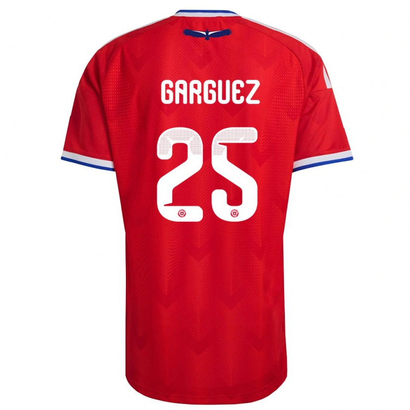 Danxen Hombre Camiseta Chile Ian Garguez #25 Rojo Blanco Azul 1ª Equipación 26-28 La Camisa
