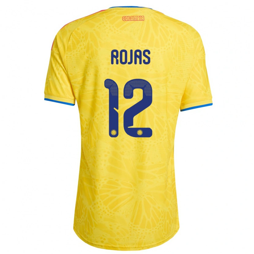 Danxen Hombre Camiseta Colombia Alexéi Rojas #12 Amarillo Azul Rojo 1ª Equipación 26-28 La Camisa