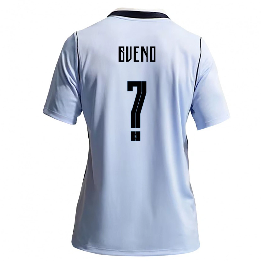 Danxen Hombre Camiseta Uruguay Bruno Bueno #0 Azul Cielo Blanco 1ª Equipación 26-28 La Camisa