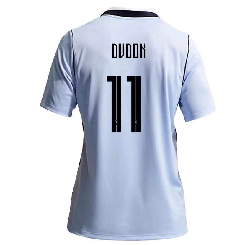 Danxen Hombre Camiseta Uruguay Rodrigo Dudok #11 Azul Cielo Blanco 1ª Equipación 26-28 La Camisa