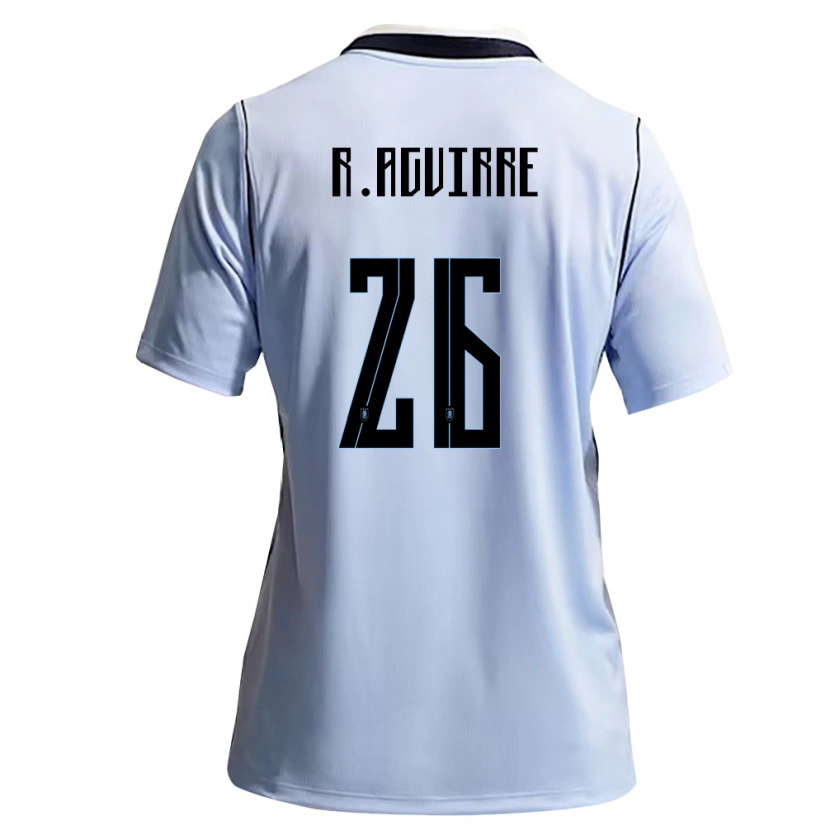 Danxen Hombre Camiseta Uruguay Rodrigo Aguirre #26 Azul Cielo Blanco 1ª Equipación 26-28 La Camisa