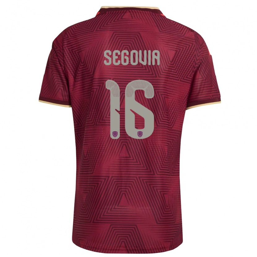 Danxen Hombre Camiseta Venezuela Telasco Segovia #16 Borgoña Oro Amarillo 1ª Equipación 26-28 La Camisa