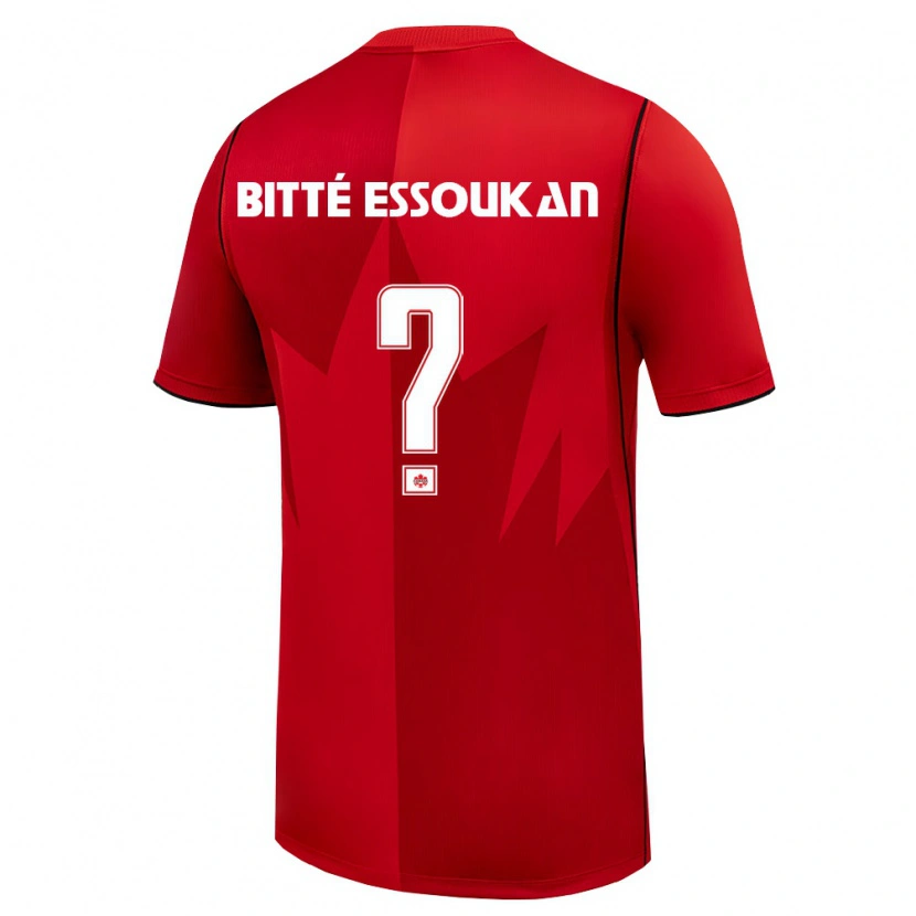 Danxen Hombre Camiseta Canadá Oliver Bitté Essoukan #0 Rojo Blanco 1ª Equipación 26-28 La Camisa