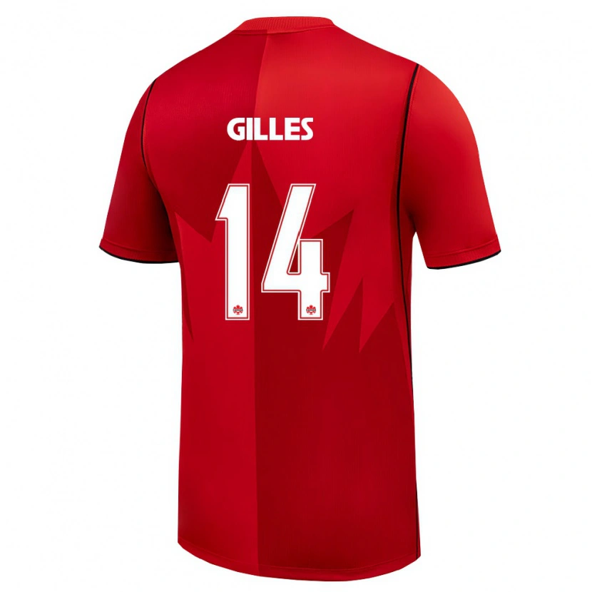 Danxen Hombre Camiseta Canadá Vanessa Gilles #14 Rojo Blanco 1ª Equipación 26-28 La Camisa