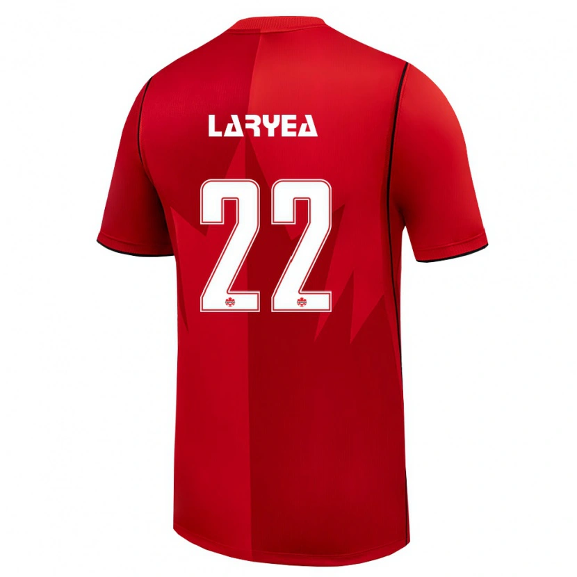 Danxen Hombre Camiseta Canadá Richie Laryea #22 Rojo Blanco 1ª Equipación 26-28 La Camisa