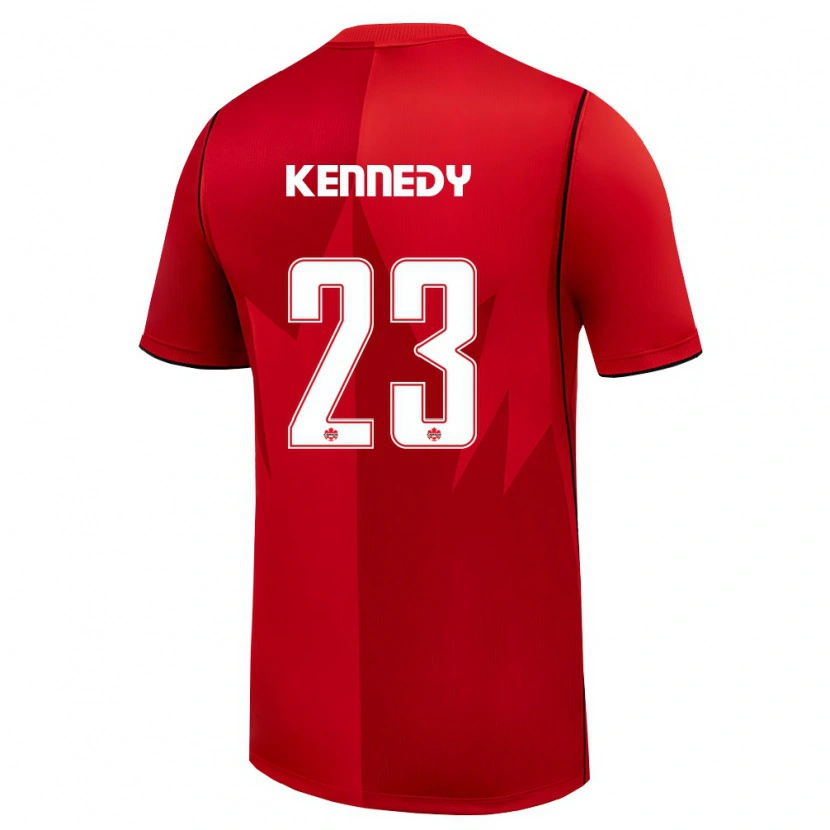 Danxen Hombre Camiseta Canadá Scott Kennedy #23 Rojo Blanco 1ª Equipación 26-28 La Camisa