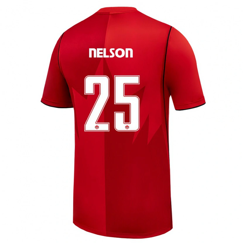 Danxen Hombre Camiseta Canadá Jayden Nelson #25 Rojo Blanco 1ª Equipación 26-28 La Camisa