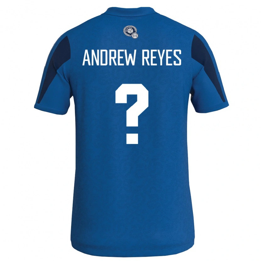 Danxen Hombre Camiseta El Salvador Andrew Reyes #0 Azul Marino 1ª Equipación 26-28 La Camisa