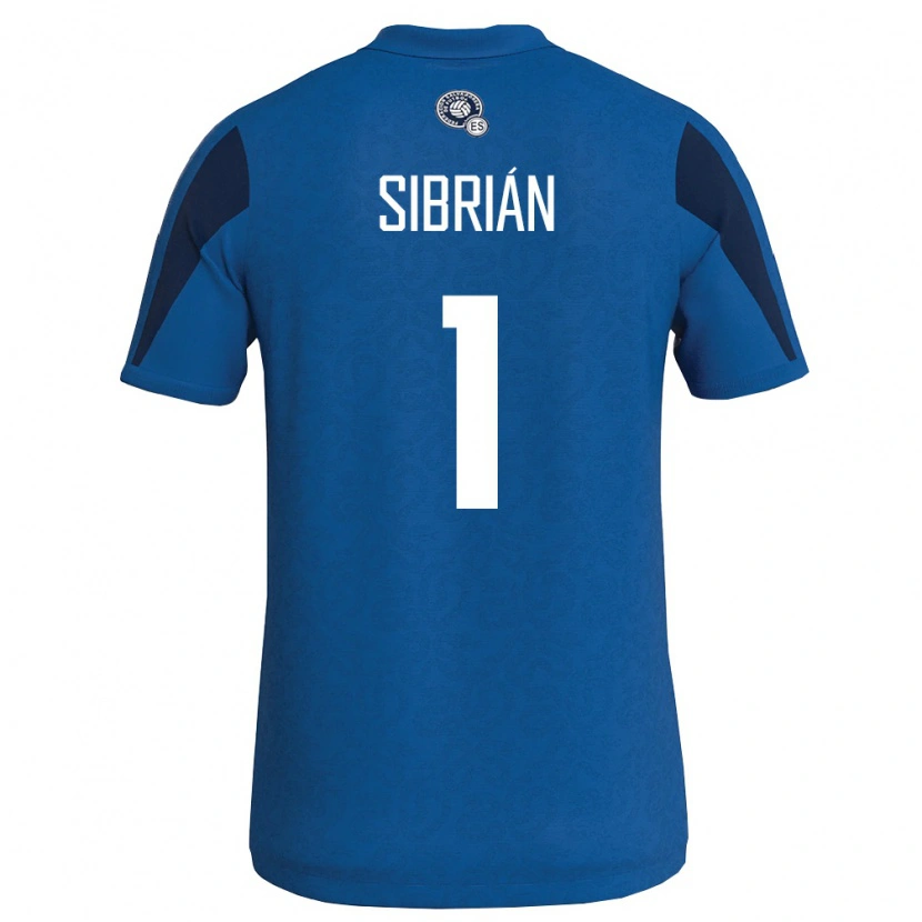 Danxen Hombre Camiseta El Salvador Sergio Sibrián #1 Azul Marino 1ª Equipación 26-28 La Camisa