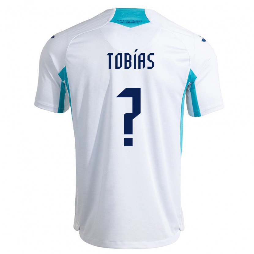Danxen Hombre Camiseta Honduras Débora Tobías #0 Blanco Azul Azul Cielo 1ª Equipación 26-28 La Camisa