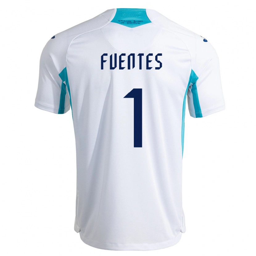 Danxen Hombre Camiseta Honduras Eliezer Fuentes #1 Blanco Azul Azul Cielo 1ª Equipación 26-28 La Camisa