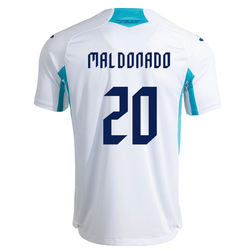 Danxen Hombre Camiseta Honduras Alessandro Maldonado #20 Blanco Azul Azul Cielo 1ª Equipación 26-28 La Camisa
