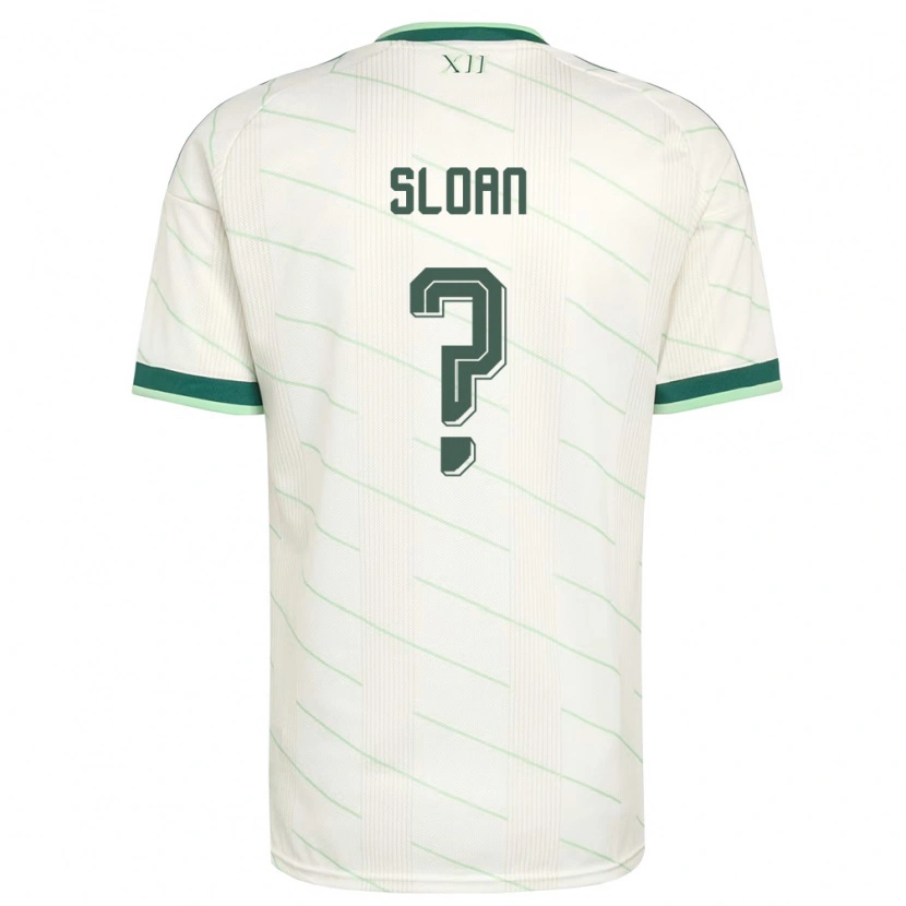 Danxen Hombre Camiseta Irlanda Del Norte Dylan Sloan #0 Blanco Verde 2ª Equipación 26-28 La Camisa