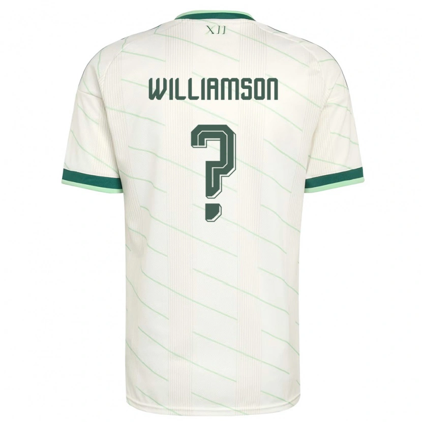 Danxen Hombre Camiseta Irlanda Del Norte Josh Williamson #0 Blanco Verde 2ª Equipación 26-28 La Camisa
