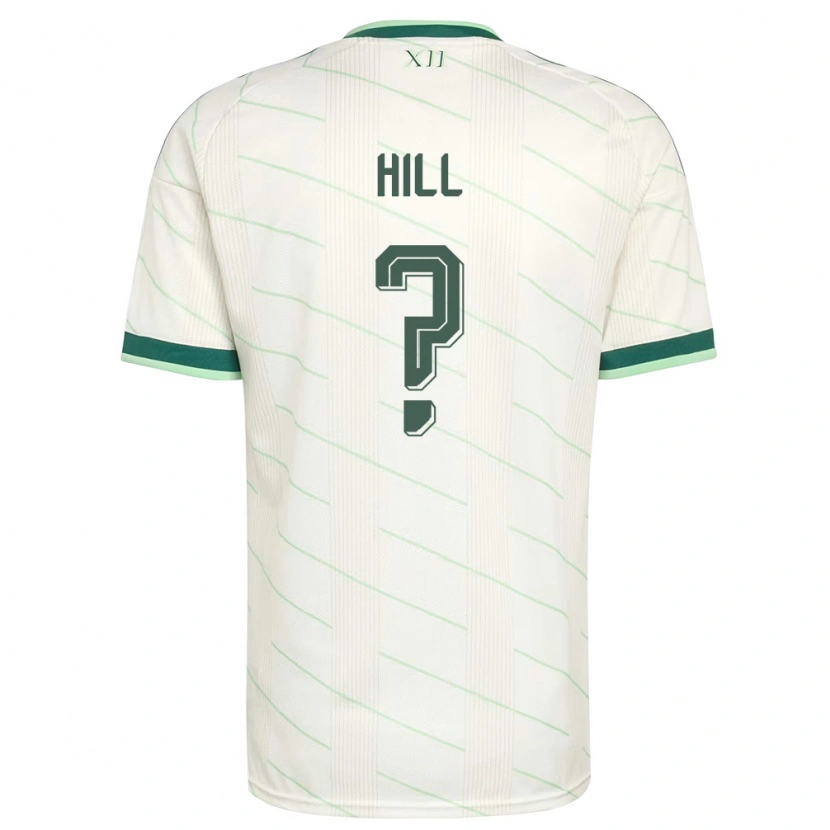Danxen Hombre Camiseta Irlanda Del Norte Tom Hill #0 Blanco Verde 2ª Equipación 26-28 La Camisa