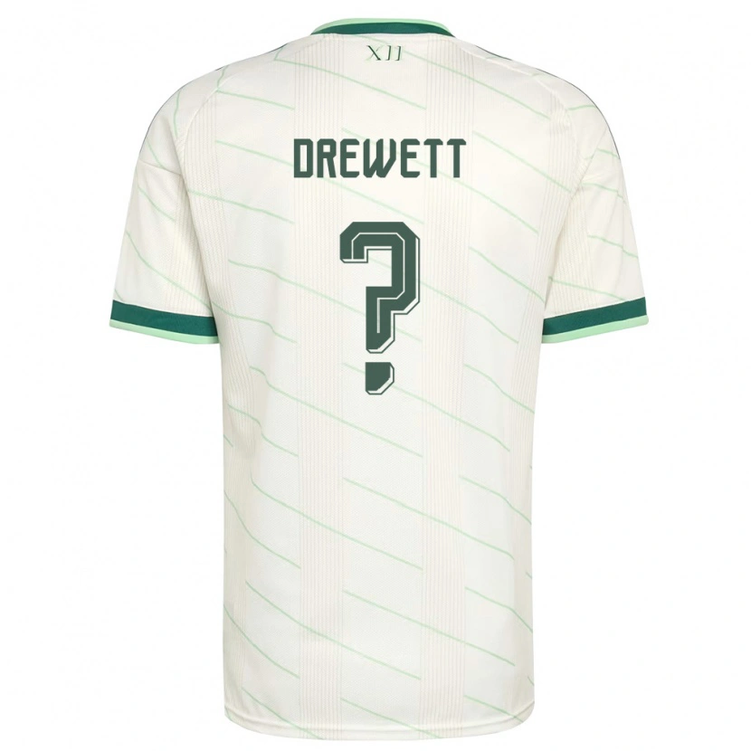 Danxen Hombre Camiseta Irlanda Del Norte Jake Drewett #0 Blanco Verde 2ª Equipación 26-28 La Camisa