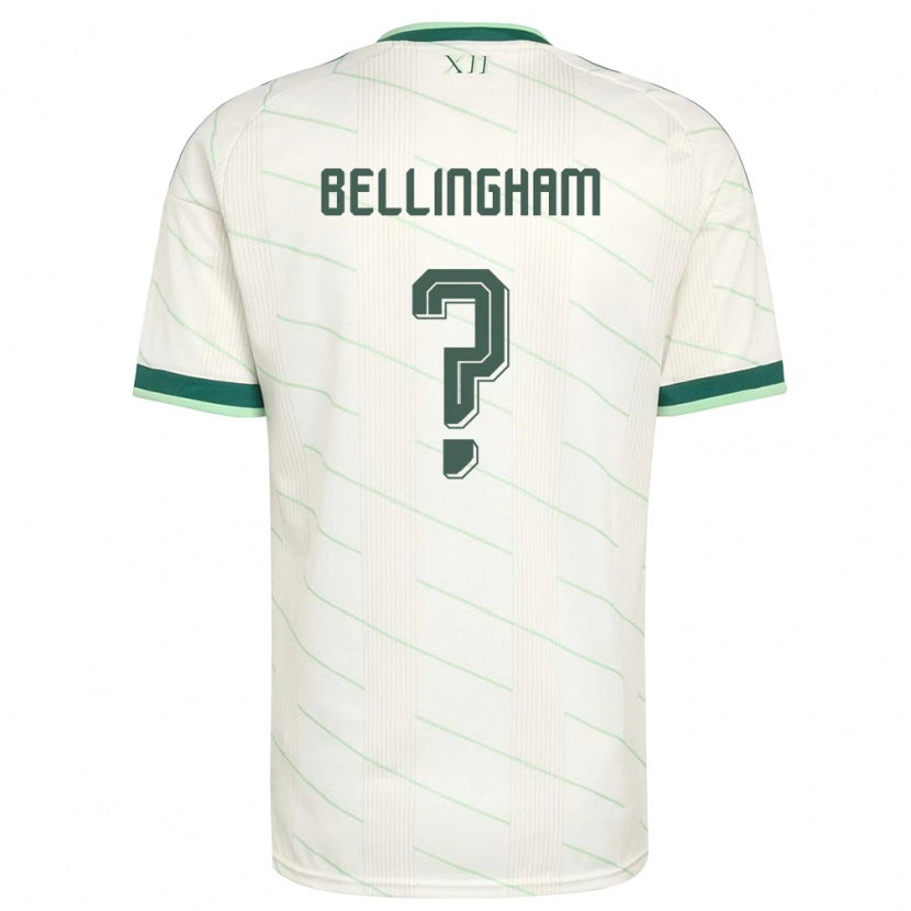 Danxen Hombre Camiseta Irlanda Del Norte Luke Bellingham #0 Blanco Verde 2ª Equipación 26-28 La Camisa