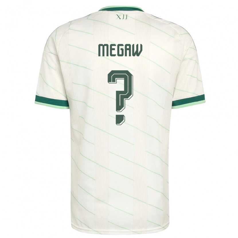 Danxen Hombre Camiseta Irlanda Del Norte Will Megaw #0 Blanco Verde 2ª Equipación 26-28 La Camisa