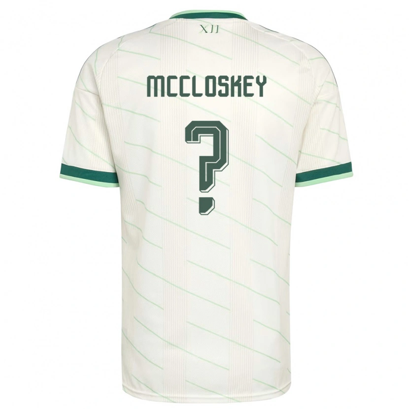 Danxen Hombre Camiseta Irlanda Del Norte Darragh Mccloskey #0 Blanco Verde 2ª Equipación 26-28 La Camisa